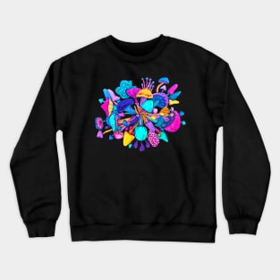 Mushroom Mandala - Zen Hippie Art Crewneck Sweatshirt